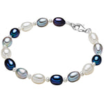 Armband Süßwasser-Zuchtperle multicolor