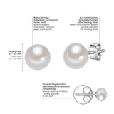 Ohrstecker Sterling Silber Süßwasser-Zuchtperle weiß