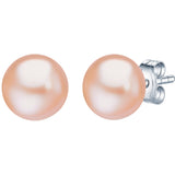 Ohrstecker Sterling Silber Süßwasser-Zuchtperle apricot