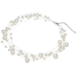 Kette Sterling Silber Süßwasser-Zuchtperle weiß