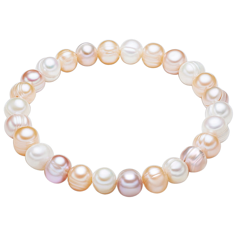 Armband Süßwasser-Zuchtperle multicolor