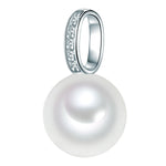 Anhänger Sterling Silber Südsee-Muschelkernperle weiß Zirkonia weiß