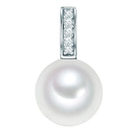 Anhänger Sterling Silber Südsee-Muschelkernperle weiß Zirkonia weiß