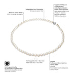 Kette Sterling Silber Süßwasser-Zuchtperle weiß