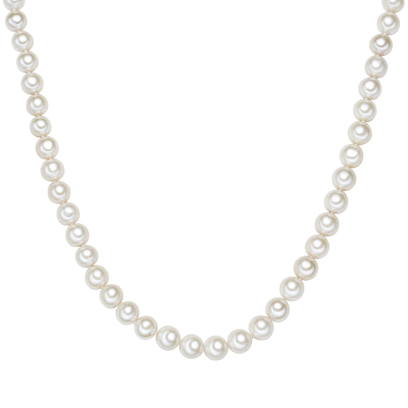 Kette Sterling Silber Süßwasser-Zuchtperle weiß