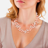 Kette Sterling Silber Süßwasser-Zuchtperle weiß rosa
