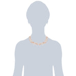 Kette Sterling Silber Süßwasser-Zuchtperle weiß rosa