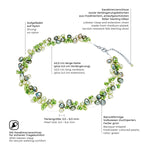 Kette Sterling Silber Süßwasser-Zuchtperle grün