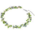 Kette Sterling Silber Süßwasser-Zuchtperle grün