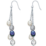 Ohrhänger Sterling Silber Süßwasser-Zuchtperle multicolor
