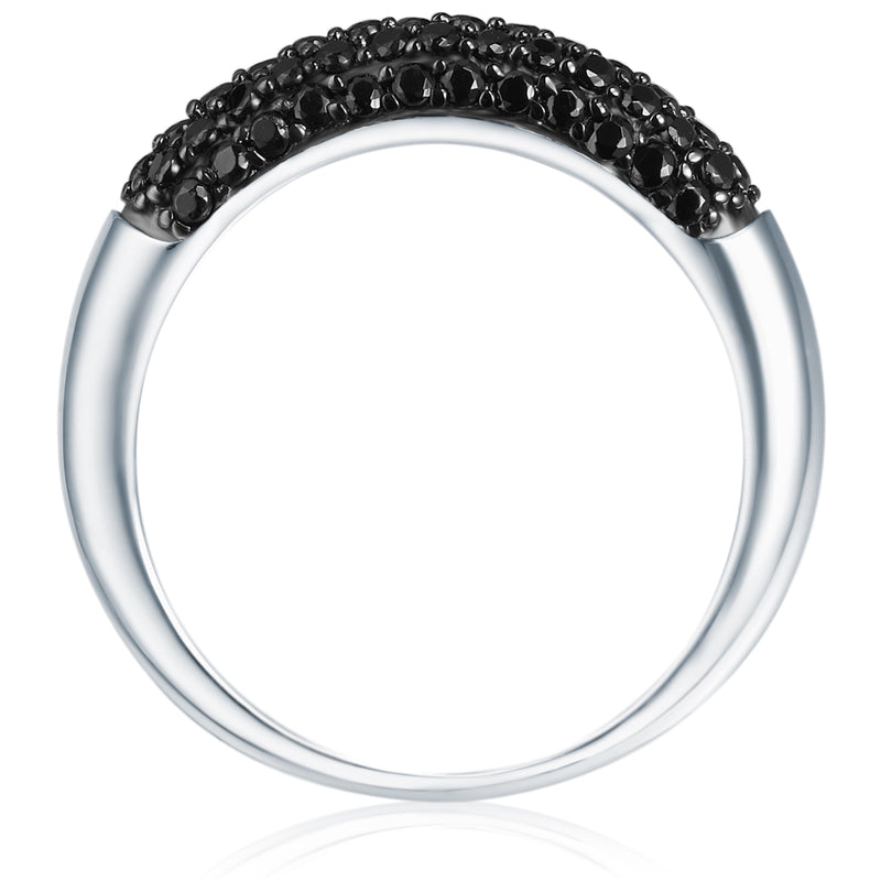 Ring Sterling Silber Zirkonia schwarz