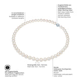 Kette Sterling Silber Süßwasser-Zuchtperle weiß