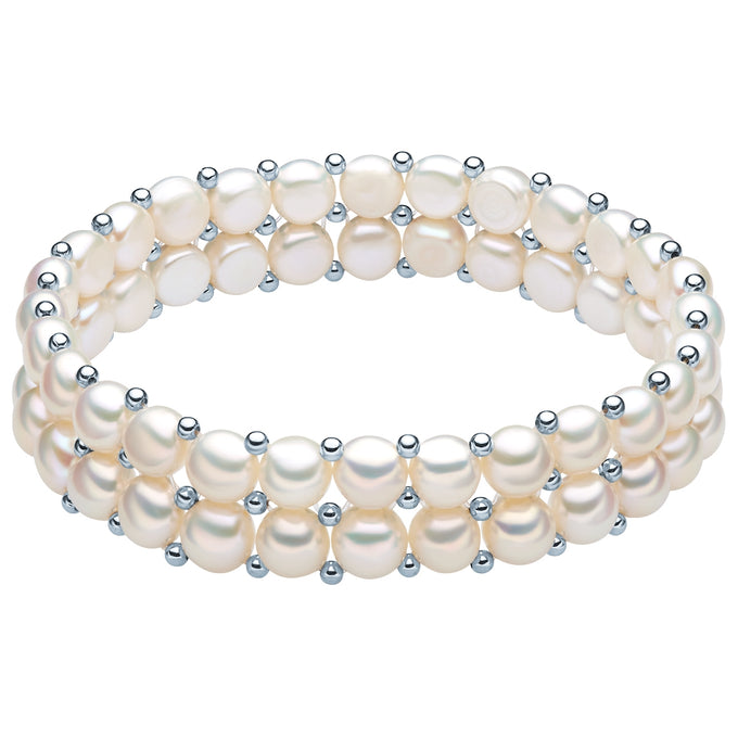 Armband Sterling Silber Süßwasser-Zuchtperle weiß