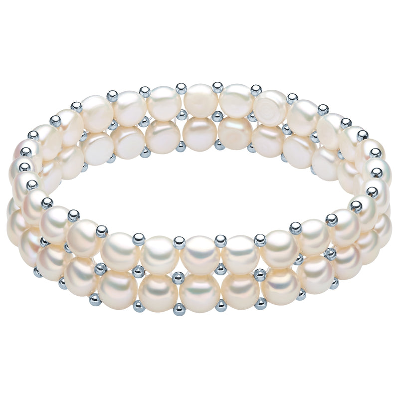Armband Sterling Silber Süßwasser-Zuchtperle weiß