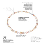 Kette Sterling Silber Süßwasser-Zuchtperle multicolor