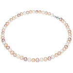 Kette Sterling Silber Süßwasser-Zuchtperle multicolor