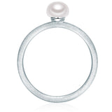 Ring Sterling Silber Süßwasser-Zuchtperle weiß