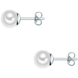 Ohrstecker Sterling Silber Südsee-Muschelkernperle weiß
