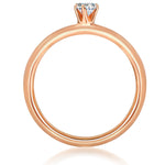 Ring Sterling Silber roségold Zirkonia weiß