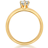 Ring Sterling Silber gelbgold Zirkonia weiß