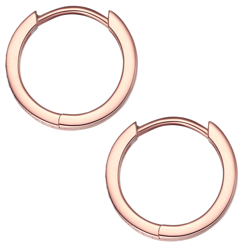 Klappcreolen Sterling Silber roségold Zirkonia weiß