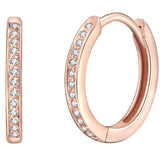 Klappcreolen Sterling Silber roségold Zirkonia weiß