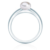 Ring Sterling Silber Süßwasser-Zuchtperle weiß