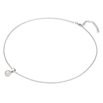 Kette mit Anhänger Sterling Silber Süßwasser-Zuchtperle weiß
