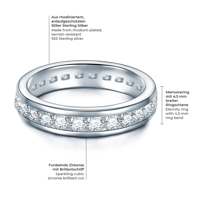 Ring Sterling Silber Zirkonia weiß