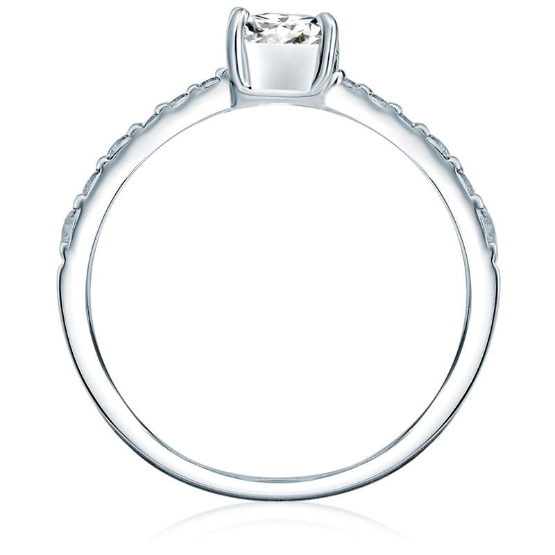 Ring Sterling Silber Zirkonia weiß