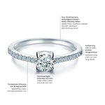 Ring Sterling Silber Zirkonia weiß