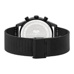 Herren Chronograph schwarz Edelstahl schwarz