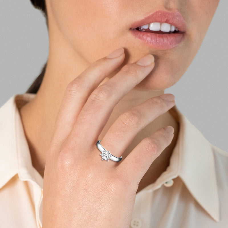 Ring Sterling Silber verziert mit Kristallen von Swarovski® weiß