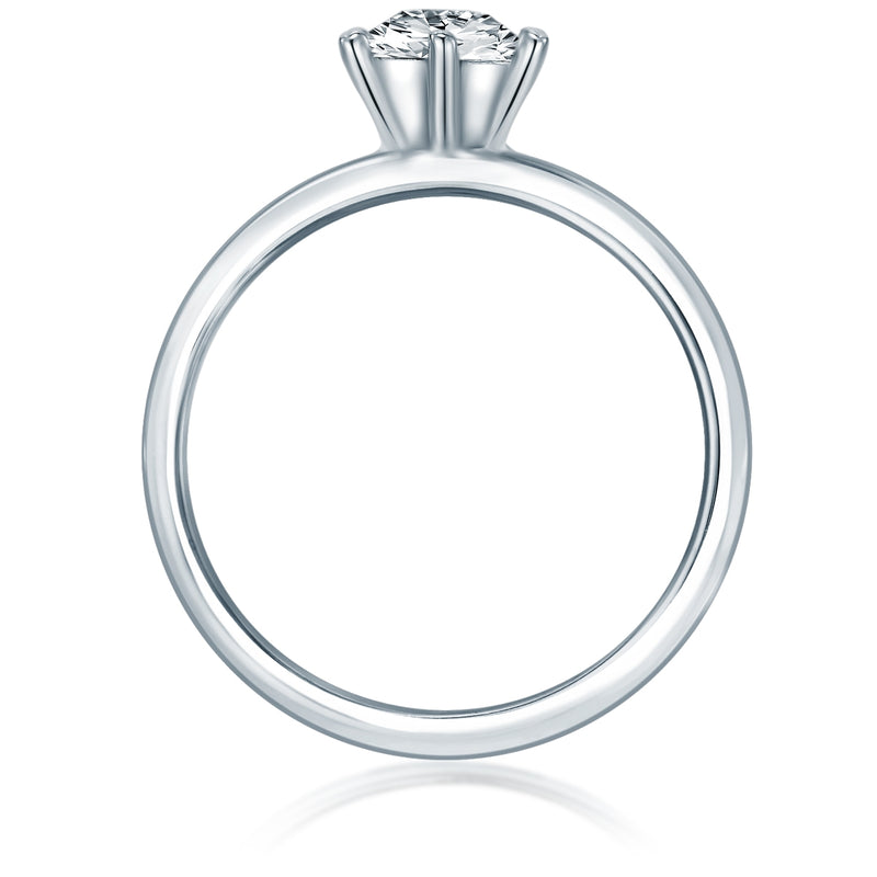 Ring Sterling Silber verziert mit Kristallen von Swarovski® weiß