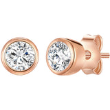 Ohrstecker Sterling Silber roségold Zirkonia weiß