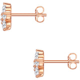 Ohrstecker Sterling Silber roségold Zirkonia weiß