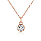 Kette mit Anhänger Sterling Silber roségold Zirkonia weiß
