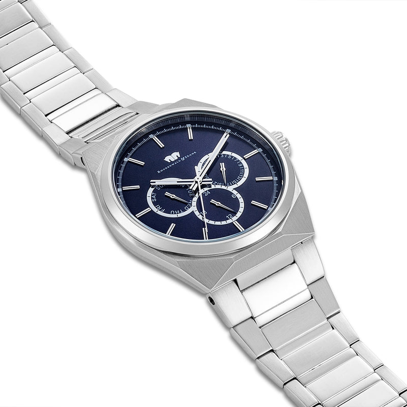Herren Multifunktionsuhr silber Edelstahl silber