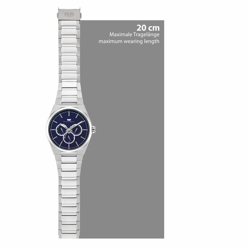 Herren Multifunktionsuhr silber Edelstahl silber