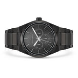 Herren Multifunktionsuhr schwarz Edelstahl schwarz