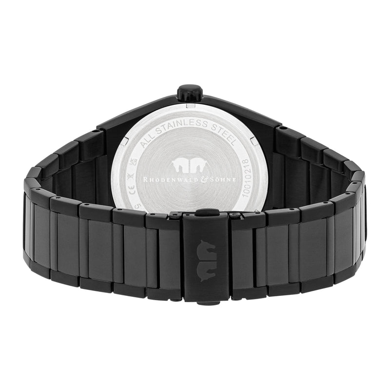 Herren Multifunktionsuhr schwarz Edelstahl schwarz