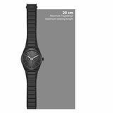 Herren Multifunktionsuhr schwarz Edelstahl schwarz