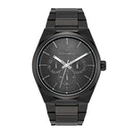 Herren Multifunktionsuhr schwarz Edelstahl schwarz