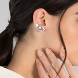 3er Set Ohrstecker Sterling Silber Muschelkernperle multicolor