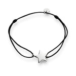 Armband Sterling Silber Textil (schwarz)