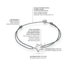 Armband Sterling Silber Textil (grau)