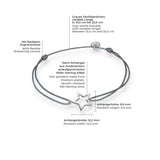 Armband Sterling Silber Textil (grau)