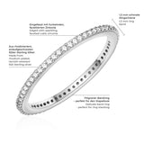 Ring Sterling Silber Zirkonia weiß