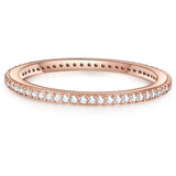 Ring Sterling Silber roségold Zirkonia weiß
