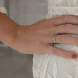 Ring Edelstahl verziert mit Kristallen von Swarovski® weiß